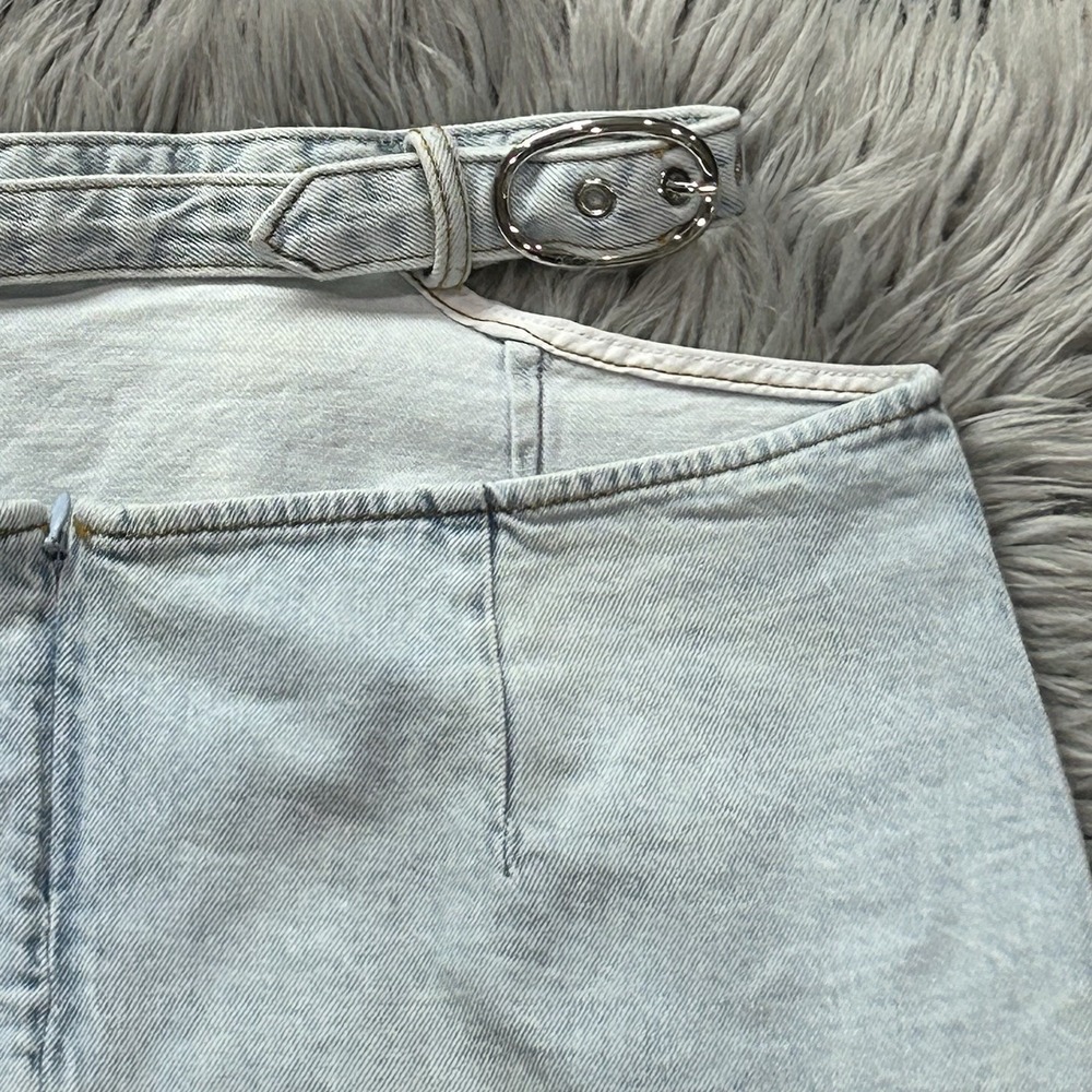 WeWoreWhat Denim Mini Skirt NWT Size Small Revolve Mini Jean Skirt w/Cut-Out $69 - Picture 5 of 5